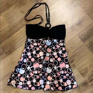 Vanity Strapless with Jeweled Halter tie laces